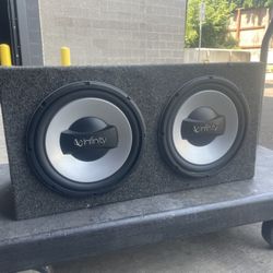 2 Infinity 12 In Subwoofers W/box 