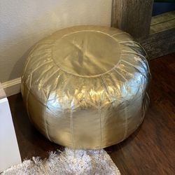 Moroccan Faux Gold Ottoman