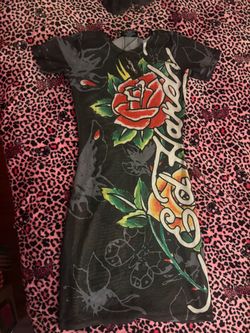 Ed Hardy mesh bodycon