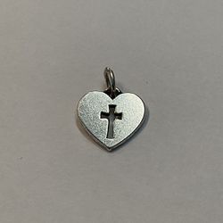 Cut Out Cross In A Heart James Avery Charm 