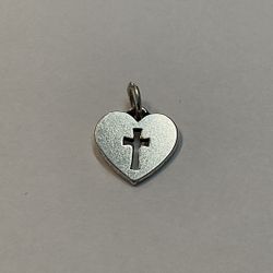 Cut Out Cross In A Heart James Avery Charm 