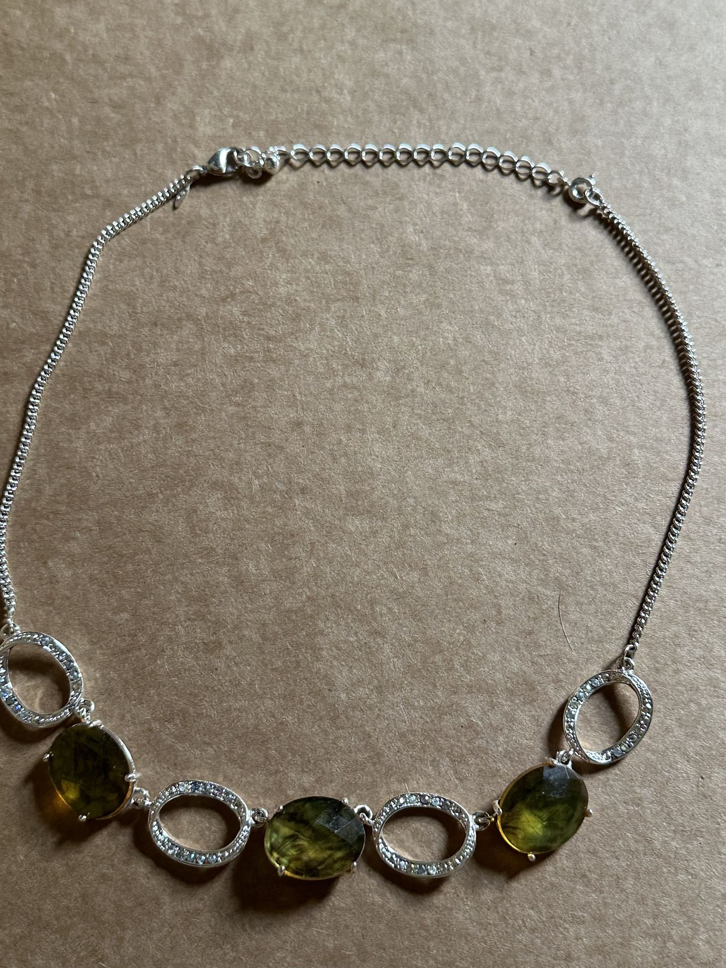 Amber Colored Beaded Necklace