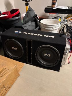 Magnum Dual 10 inch Subwoofers Box with Amplifier