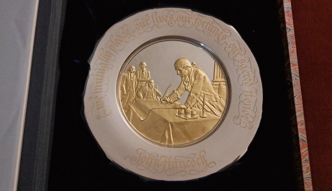 Large Solid Sterling Silver Plate From Franklin Mint