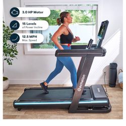 Caminadora Eléctrica Echelon Stride 50-RCX Treadmill for Home Cardio with 22 Inch HD Touchscreen, 12.5 MPH Speed, 15% Incline, Air Cushioning Deck, Bl