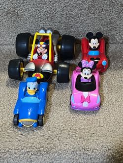 Disney Mickey Mouse Minnie Donald die cast Race Cars Toy Roadster