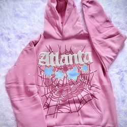 Men’s Sp5der Atlanta Hoodie Pink Medium