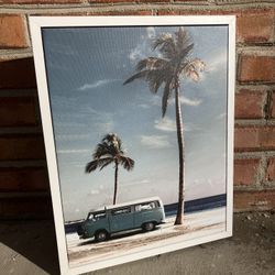 Framed Canvas Palm Tree Wall Art
