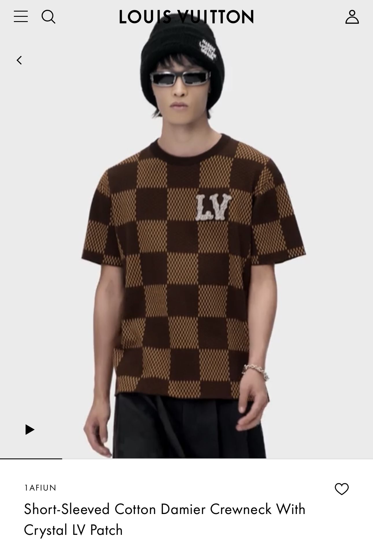 Authentic Men’s Louis Vuitton Checkered Shirt