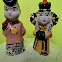 Rare 1970's Mongolian Porcelain Figurines 7"