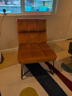 Mid century modern chair. Orange
