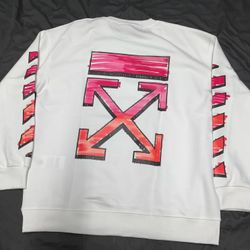 Off-white Men's Pullover Long Sleeve Shirt Size Large 