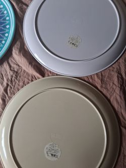 9 platos plasticos de 11"