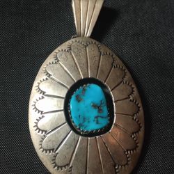 Vintage unsigned Turquoise Pendant 