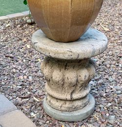 15” Tall Concrete Garden Plant Pedestal