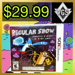 *RETRO* Regular Show Mordecai and Rigby in 8-Bit Land Nintendo 3DS 2013