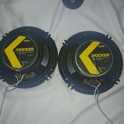 Kicker Series CSC65 6.5-inch coaxial speakers.
