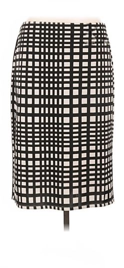 NYCC Black and White Grid Print Pencil Skirt Women's Size L