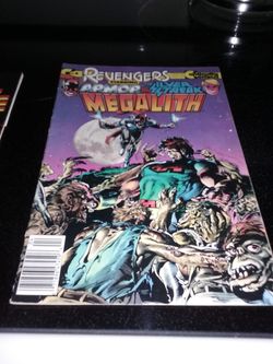 Continuity comic Revengers starring armor and the Silver Streak and megalith