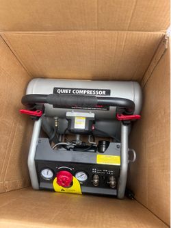 4.5 Gal. 175 PSI Portable Electric Oil-Free Quiet Twin Stack Jobsite Air Compressor w/Rubber Wheels and 2-Quick Couplers $160 firm