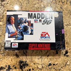 Madden 1996 CIB super Nintendo Game With Brochures 
