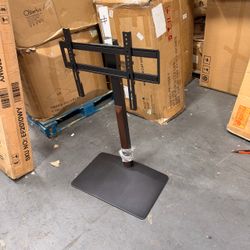 Universal Swivel Floor TV St and with Wood for 32-85 Inch Screen Holds 132 Lbs,