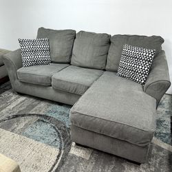 Gray Sectional Free Delivery Sofa Reversible Chaise Couch