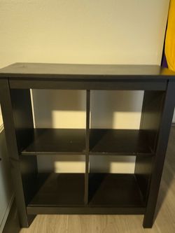 Dark Brown 4-Cube Storage Shelf