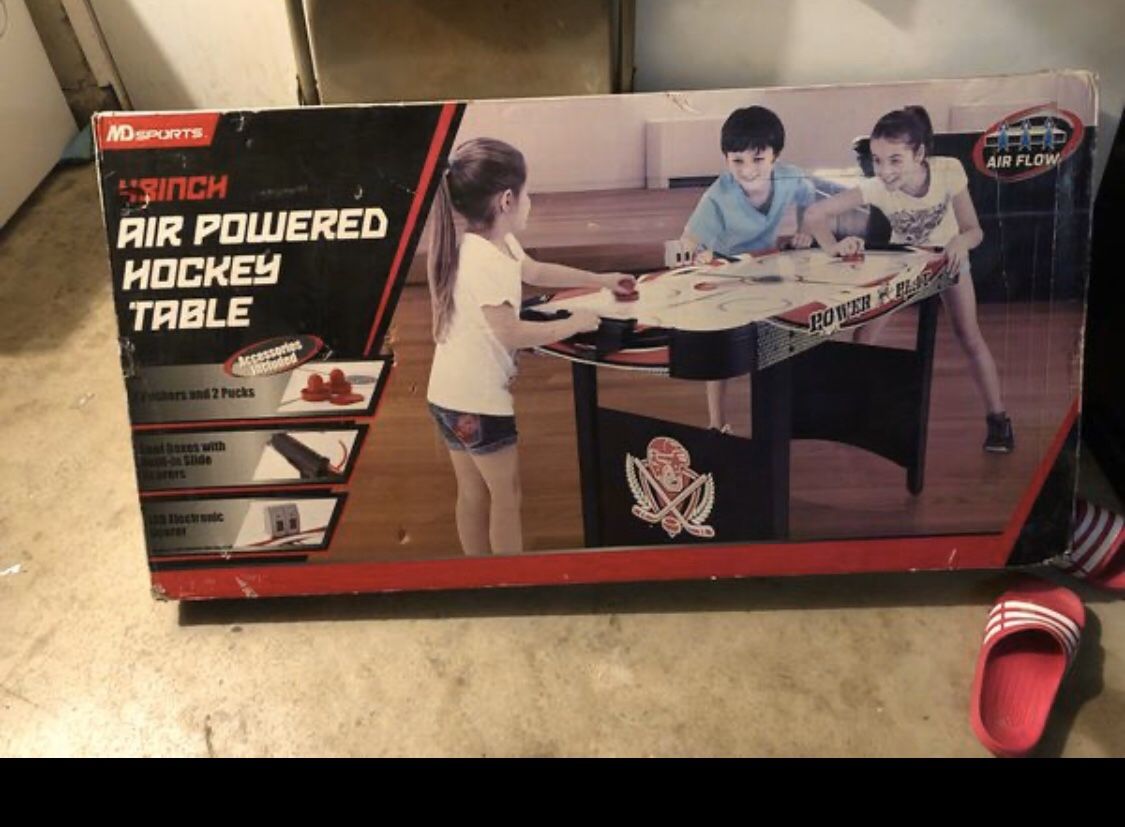 Kids air hockey table brand new