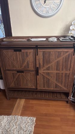 Farmer style show cabinet and storage