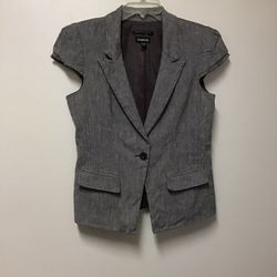 Women’s BÉBÉ Linen/viscose/spandex brown cap sleeve lined  vest… Size 10