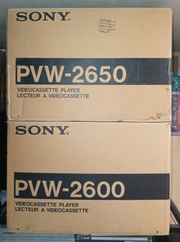 Sony Betacam SP Video Editing Cassette Players - NTSC - VGC (PVW-2600 & 2650)