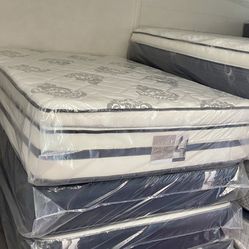 Full Size Mattress 14 Inches Thick With Pillow Top Excellent Comfort Also Available: Twin, Queen And King New From Factory Delivery Available