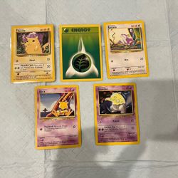 UK 4th Print - 5 Base Set Pokemon Cards 99-20 - Pikachu Rare