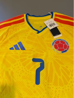 Luis Diaz Colombia National Team adidas 2026 Home Authentic Jersey - Yellow Sz: S