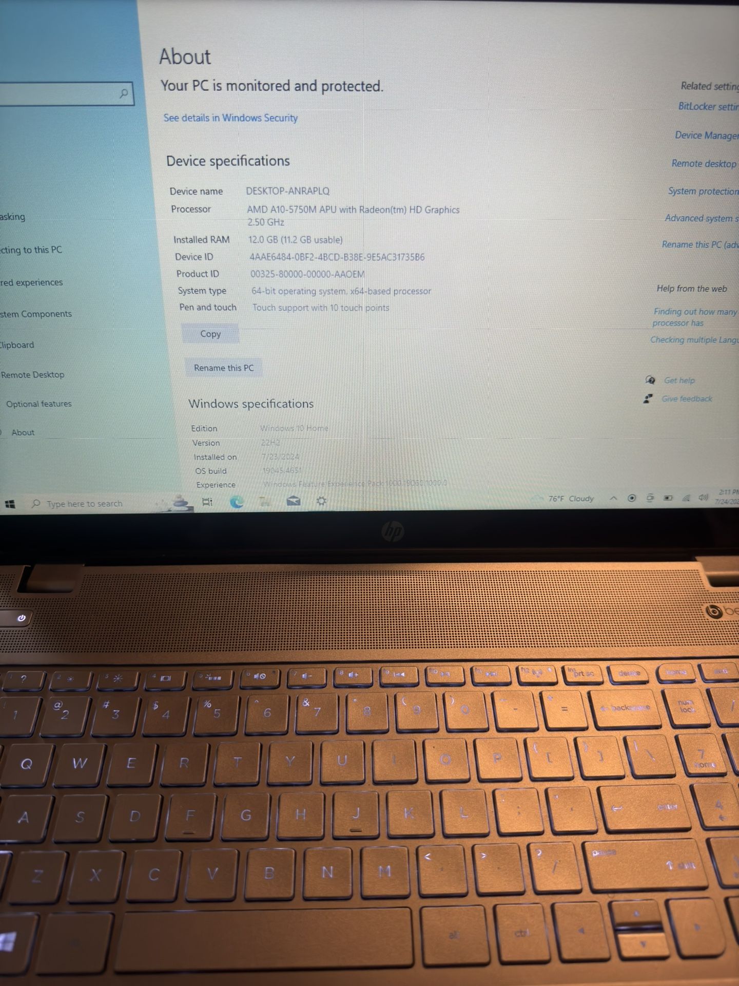 HP Envy M6 Notebook Pc