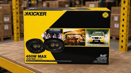 Kicker Car Speakers Set 6"x9" 3-Way Coaxial System 450 Watts CS 46CSC6934 CSC693