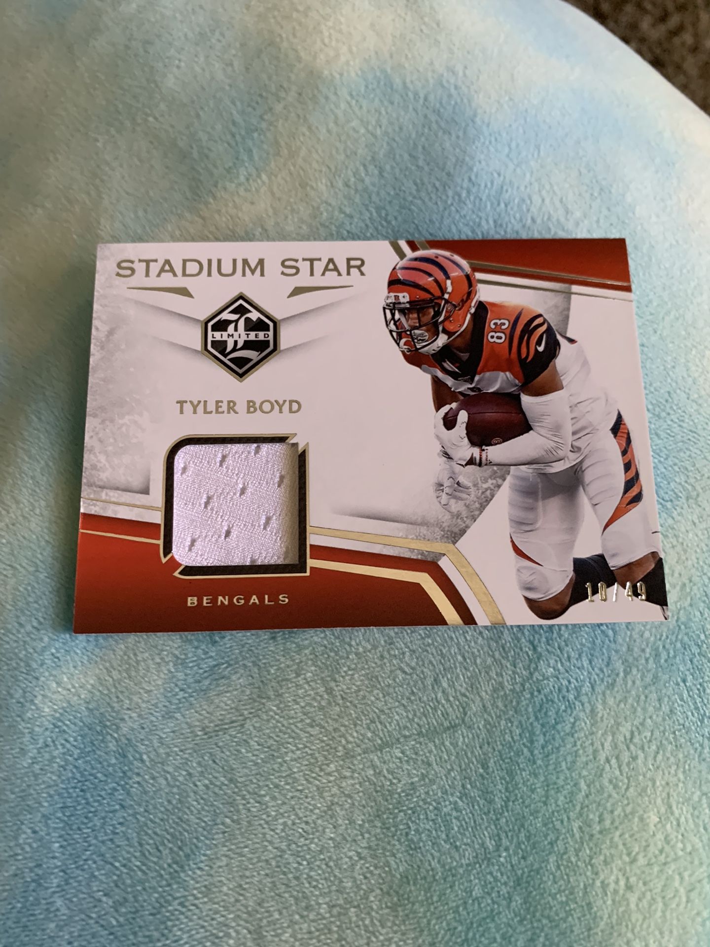 Tyler Boyd 2019 Panini Limited Stadium Star Jersey Relic Baseball Card