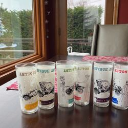 Six Antique Auto Glasses