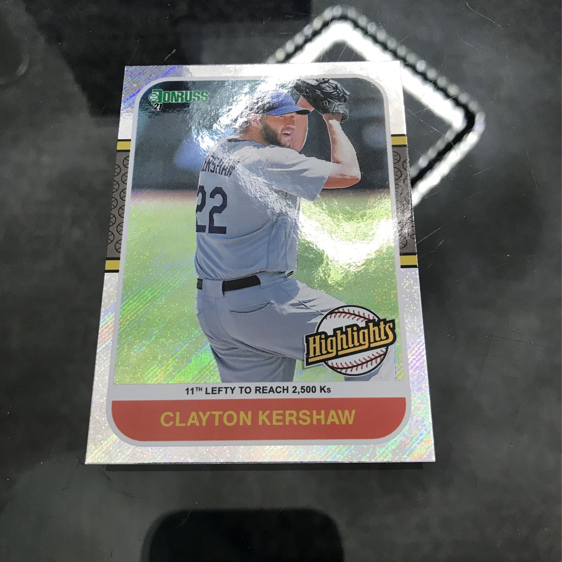 2021 DONRUSS Baseball RAPTURE Parallel HIGHLIGHTS Clayton Kershaw #HI11 Dodgers