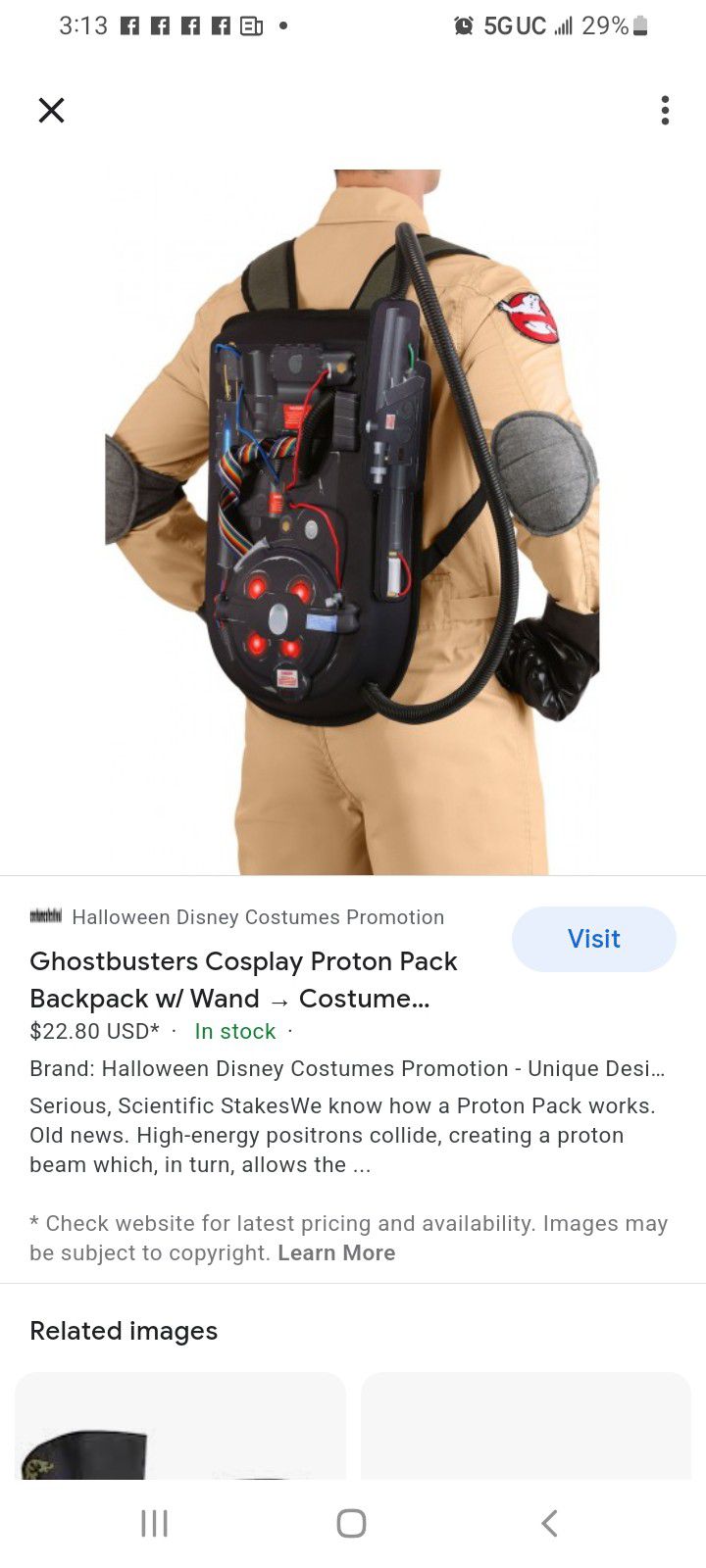 Ghostbusters Proton Backpack 