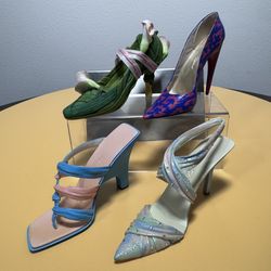 ✨ Vintage Miniature Decorative High-Heel Shoes — Set of 4 ✨
