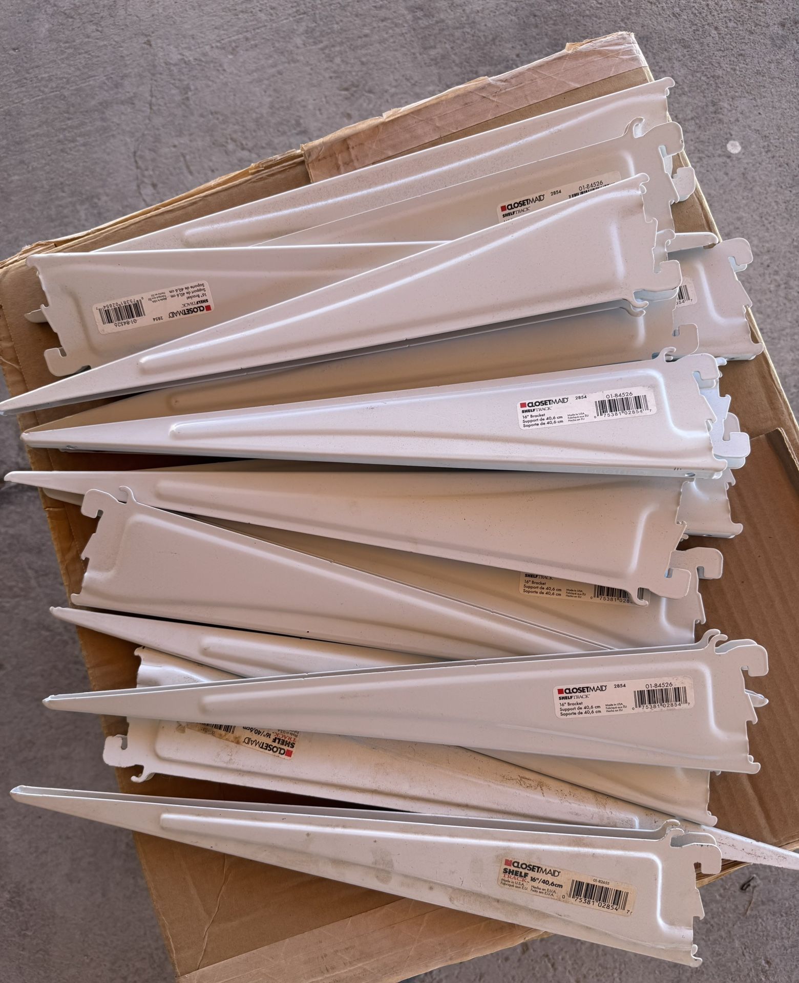 Closetmaid Shelf Rack Brackets 16” Inch White 