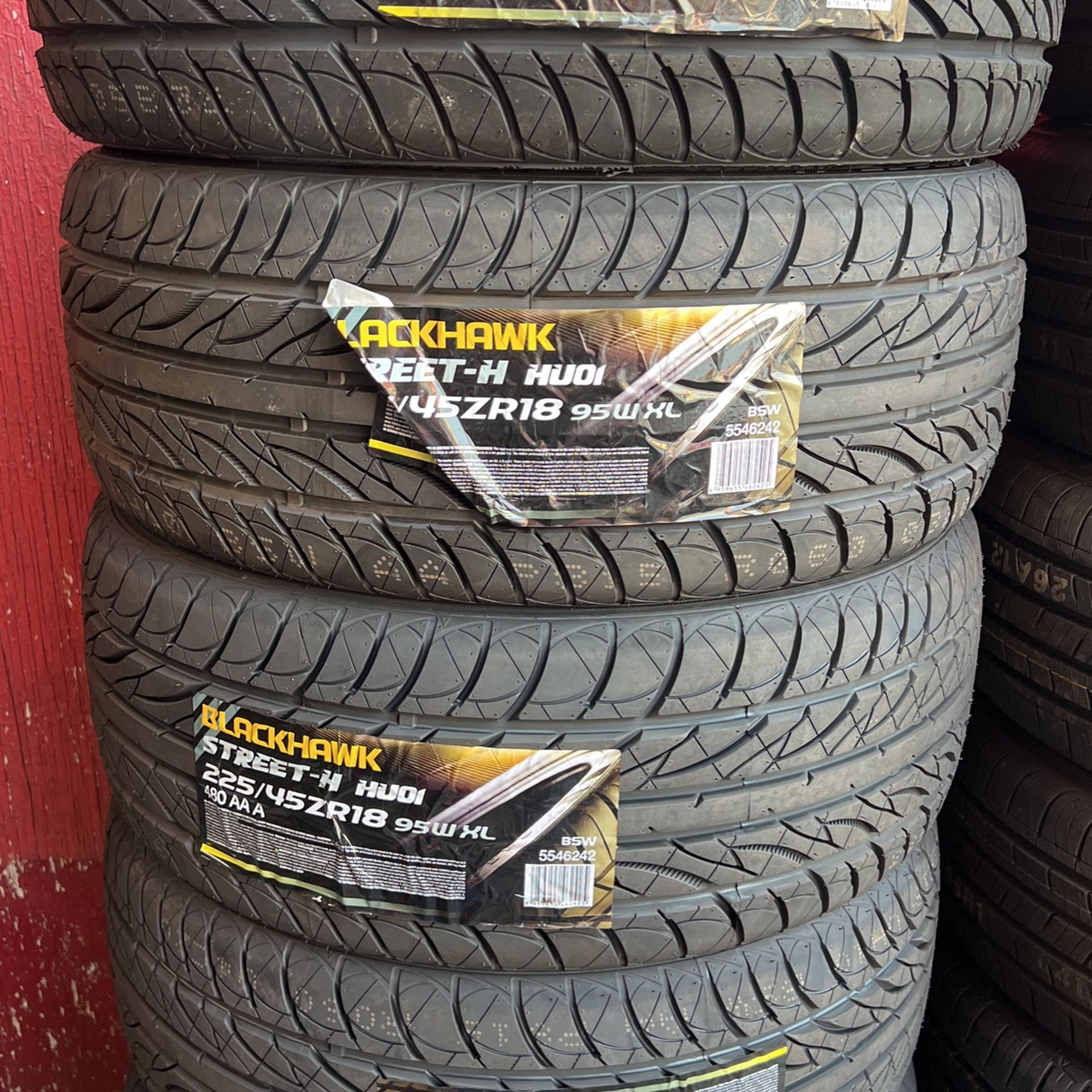 225/45/18 Blackhawk Tires