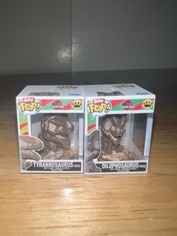 2 BITTY Dilophosaurus 1-Inch Funko Pops Fossil Living Jurassic Park Dinosaurs Movies Spielberg Films