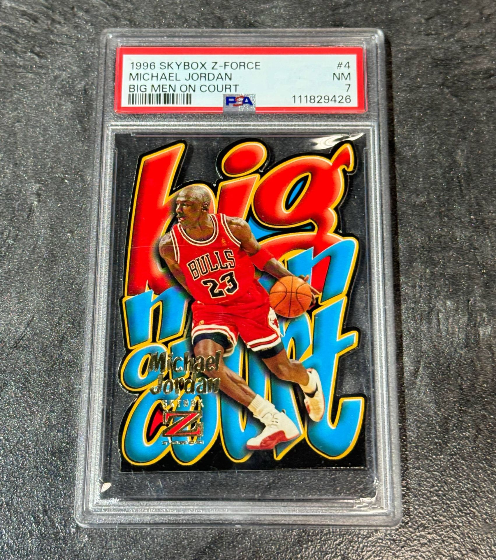 1996 SKYBOX Z-FORCE BIG MEN ON COURT #4 MICHAEL JORDAN BIG MEN ON COURT NM 7