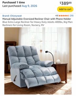 Recliner purchased last month