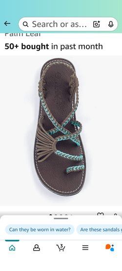 Plaka Flat Sandals for Women Palm Leaf