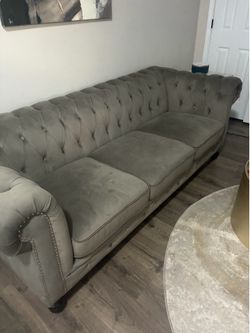 Gray Tuffed Sofa!!