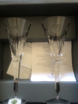 Waterford Crystal Toasting Flutes Hearts